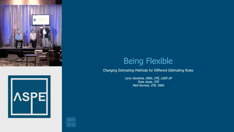 Being Flexible - Changing Estimating Methods for Different Estimating Roles